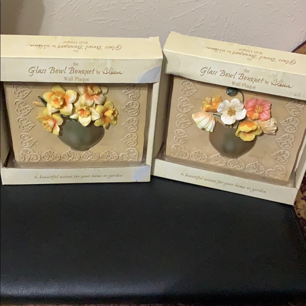 Glass Bowl Bouquet Wall Plaques